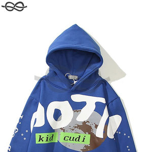 Logo personnalisé Fabricants de vêtements de rue à capuche en coton éponge français lavage à l'acide pull surdimensionné décontracté impression graphique sweats à capuche bouffants - Product Image 4