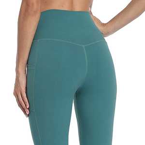 Pantalones de Yoga de cintura alta para mujer, mallas de gimnasio de talla grande personalizadas, ropa deportiva de punto - Product Image 2
