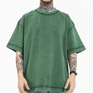 T-shirt vintage de couleur unie surdimensionné - Product Image 6
