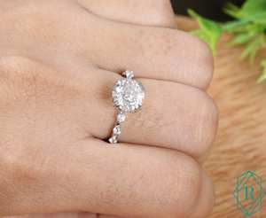 2.00 CT โปรตุเกสตัดแหวนหมั้น Moissanite - Product Image 2