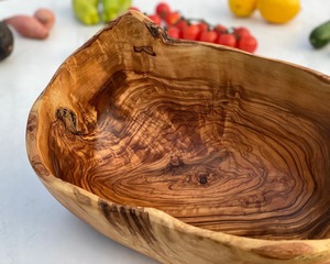 ชามสลัดผลไม้ทำจากไม้แนวชนบทสำหรับบ้านคาเฟ่ร้านอาหารและของตกแต่งโต๊ะที่ทันสมัย - Product Image 4