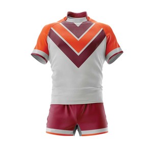 Ensemble maillot et short de rugby noir et bleu marine Conception personnalisée de haute qualité avec logo personnalisé confortable respirant et options de taille - Product Image 4