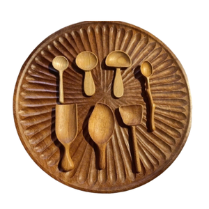 Juego de utensilios de madera para cocinar-Incluye cuchara, tenedor, espátula-Material natural-Ideal para uso diario en la cocina - Product Image 3