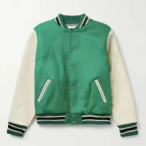 Chaqueta universitaria personalizada de alta calidad al por mayor para hombre, chaqueta de béisbol con bordado de grafiti de chenilla de lana, chaqueta universitaria Letterman - Product Image 1