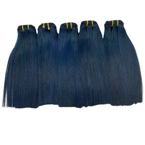 ผมเวียดนามแบบขายส่ง แบบดับเบิ้ลดรอน สีฟ้า ผมตรงธรรมชาติ สำหรับทำวิกผมสำหรับผู้หญิงผิวสี - Product Image 3