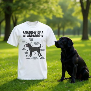 Camiseta Promocional con Diseño de Anatomía de un Labrador Negro - Product Image 3