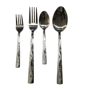 Cubiertos de Material de acero inoxidable de diseño real, juego de cubiertos de Metal, diseño de bandera extranjera, mango de resina a precio razonable de la India - Product Image 6