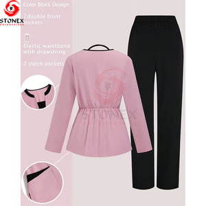 Uniforme de Enfermera de Punto de Alta Calidad, Talla Grande, Color Personalizado, Uniforme de Hospital Unisex de Estilo Lujoso, Marca Privada - Product Image 2