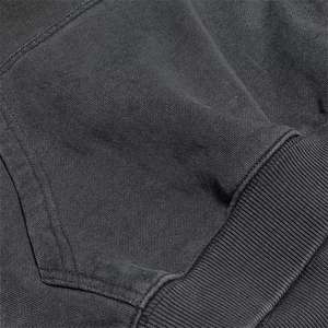 Sweat-shirts à capuche surdimensionnés pour hommes avec logo personnalisé, 100% coton, unisexe, blanc, délavé à l'acide, vintage, à capuche courte, ourlet brut - Product Image 3