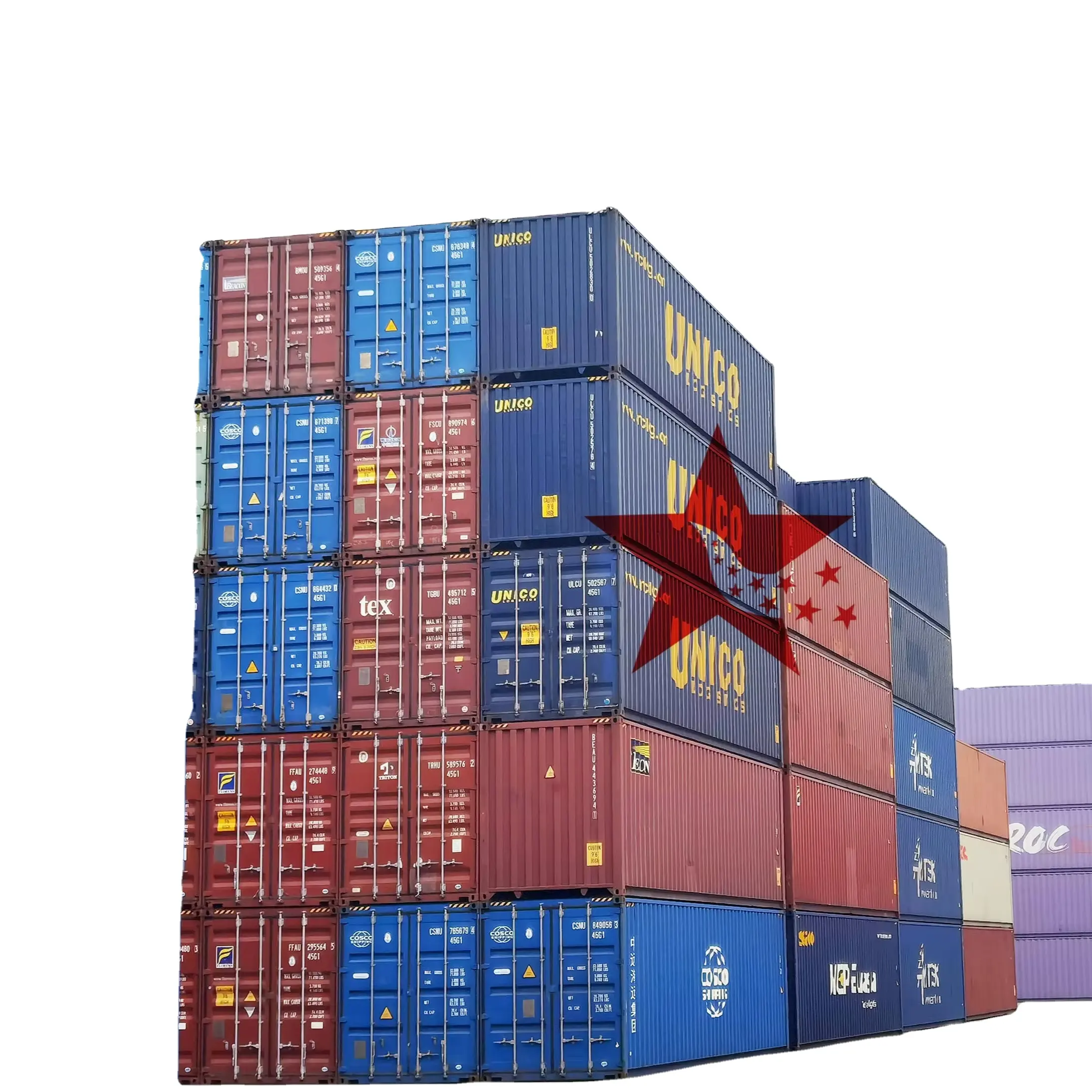 Çin'den abd'ye kullanılmış konteyner 20 Feet satılık ISO standart kargo kargo konteyneri