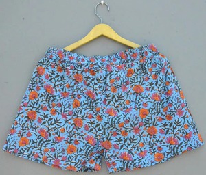 Pantalones cortos estampados de bloque de mano informales con estilo unisex suaves y cómodos con calzoncillos bóxer elásticos y con cordón - Product Image 3