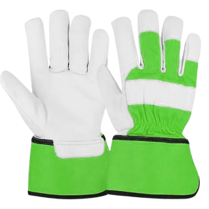 Cómodos guantes de seguridad de cuero de grano de cabra resistentes para trabajo en el jardín suave uso Personal antivibración antiestático CE - Product Image 3