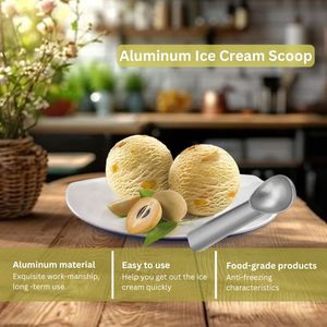 Heavy Duty Durable Gelato Cookie Dough Sorbet Almond Aluminum <b>Ice</b> Cream Scoop Eco-Friendly Easy Clean Huge Demand Supplied - Product Image 2