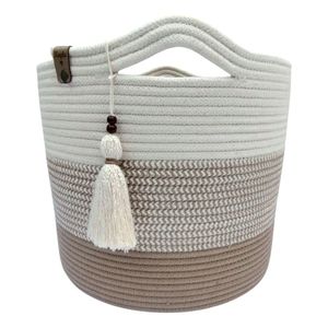 Panier en corde macramé contemporain pour l'organisation intérieure moderne, alliant design artistique et rangement pratique - Product Image 3