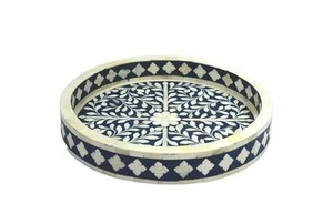 Elegante Bandeja de Servicio con Incrustaciones de Hueso y Resina, Especial para Desayuno, Vajilla y Decoración del Hogar, Bandeja de Servicio Estilo Rústico al Mejor Precio - Product Image 4