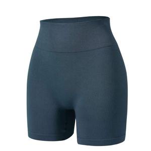 Pantalones cortos de yoga para mujer de cintura alta de alta calidad estiramiento de algodón de poliéster suave con cintura ancha para correr y entrenar - Product Image 2