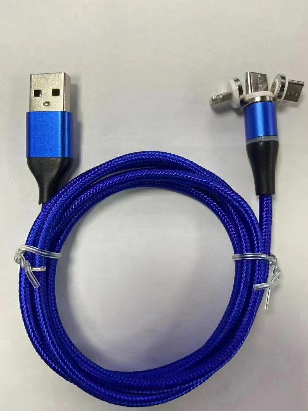 Câble magnétique de 1 mètre-bleu [sans tête]