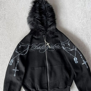 เสื้อฮู้ดซิปซิปซิปหน้าสำหรับผู้ชายขนาดพลัสไซส์ - Product Image 4