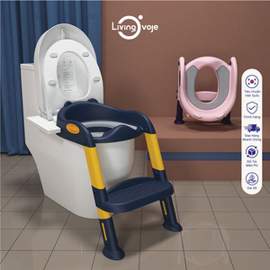 SB TECH Kids <b>Step</b> <b>Stool</b> with Safety Handles Blue and Yellow Print Other Material for Potty Training - Product Image 4