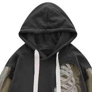 Concevez votre propre hiver de haute qualité hommes en détresse appliques broderie sweats à capuche hommes nouveau Style quantité en vrac hommes sweats à capuche - Product Image 4