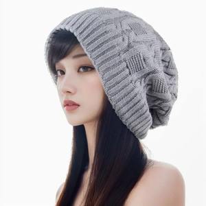 Gorro de invierno Unisex para mujer, gorro de punto Ins, gorro de pareja de lana para mantener el calor, gorro de punto de hilo para mujer, gorro femenino frío - Product Image 1