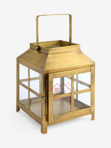 Black Finished Mini Moroccan <b>Candle</b> Lantern with <b>Red</b> Embossed Glass - Product Image 4