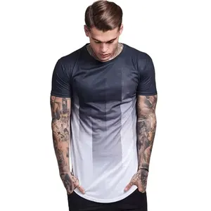 Camiseta de 100% poliéster masculina, camiseta de secagem rápida personalizada, melhor qualidade