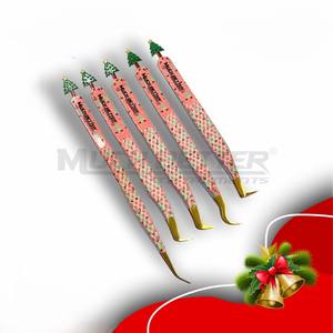 Pinzas de pestañas de acero inoxidable de Navidad de reno, diseño ligero recubierto de papel con extensiones recortadas - Product Image 2