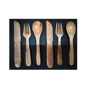 Juegos de cubiertos de madera de espacio de lujo Decoración de cocina con acabado pintado personalizable de alta calidad moderna para uso en fiestas - Product Image 1