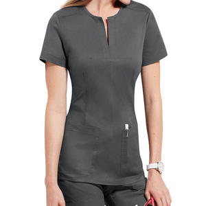 Uniformes médicos para mujer recién impresos, conjuntos de Jogger antiarrugas, uniformes de Hospital ajustados con botones, tela de lona cómoda - Product Image 4
