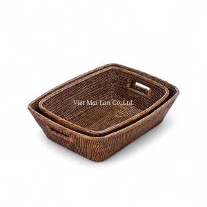 Bandeja de Ratán Tejida a Mano por Artesanos Vietnamitas para Servir Comida y Bebidas y Decoración de Mesa del Hogar - Product Image 3