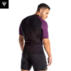 T-shirt de compression unisexe MMA 2026 de qualité export, manches courtes, protection du cou, respirant, imprimé par sublimation personnalisée - Product Image 2
