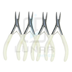 High Quality Silver Polish Finishing 7 Inches Hair Beauty Care Flat Press Plier With Strong and Soft Handle <b>Grip</b> - Product Image 6