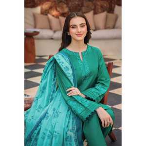 Ensemble chemise en mousseline brodée avec dupatta Monark et pantalon - ZIVA - 3 pièces - Product Image 2