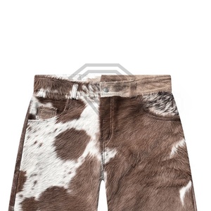 Haute qualité meilleure vente couleur unie hommes en cuir de vachette Shorts vente chaude personnalisé hommes en cuir vache cheveux Shorts personnalisé - Product Image 4