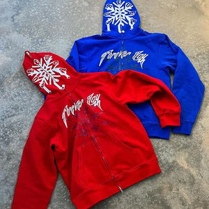 High Quality <b>Men's</b> Thermal <b>Hoodie</b> Plus Size Customized Logo Drop Shoulder Fleece Pullover Blank Heavyweight Cotton Winter Solid - Product Image 2