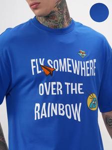 T-shirt en coton surdimensionné de qualité supérieure du fabricant, 240 g/m², pour hommes, 220 grammes, style hip-hop, streetwear, design uni - Product Image 5