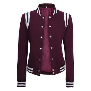 Chaqueta Universitaria de Algodón/Lana al por Mayor, Logotipo Personalizado, Delgada, Impermeable, Estilo Béisbol de Invierno, Nueva Moda, Botones de Tela de Cuero - Product Image 1