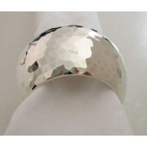 Lot de 4 ronds de serviette classiques métal aluminium taille personnalisée vaisselle parfaite décoration toute occasion accessoire de salle à manger élégant - Product Image 4