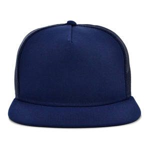 Gorro de camionero de 5 paneles de algodón 100% con bordado 3D Gorra de malla vaquera de moda - Product Image 6