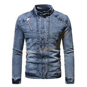 Veste en jean moto avec logo personnalisé la plus vendue streetwear imperméable et confortable veste en jean moto pour homme - Product Image 1