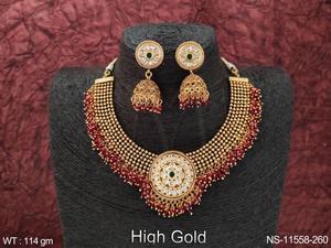 Joyería antigua Chapado en oro alto Desgaste del partido Hermoso diseño Conjunto de collar antiguo - Product Image 2