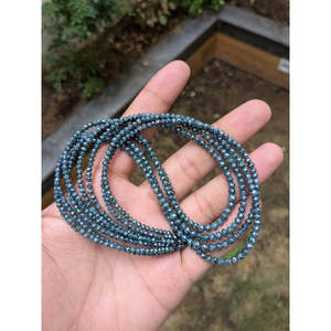 100% Natural Blue Faceted Diamond Bead High Quality 3/4 mm Blue Diamond Loose Diamonds-Blue Diamond - Product Image 4