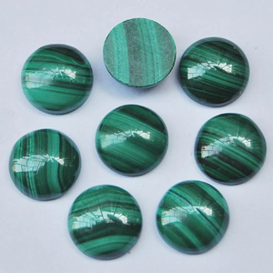 Cabochon rond en malachite naturelle de qualité supérieure 13x13 MM pierre précieuse en vrac pour bijoux - Product Image 1