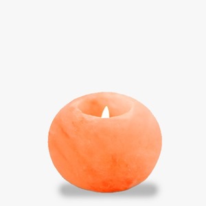 เชิงเทียนรูปแอปเปิ้ลพร้อมโคมไฟเกลือหิมาลัยสีชมพู - Product Image 5