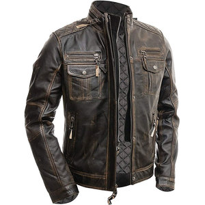 Chaqueta de Cuero para Motociclista de Invierno para Hombre, Calidad Premium, con Logotipo Personalizado en la Parte Delantera, Cuello Alto, Resistente al Viento y Transpirable, Servicio OEM - Product Image 6