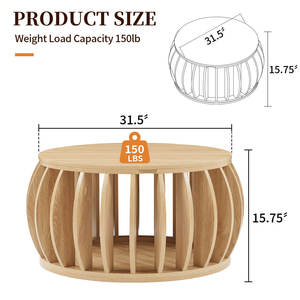 Nuevas Mesas de Centro Modernas y Ecológicas con Forma de Calabaza, de Madera Natural Sólida, para Sala de Estar, Muebles para el Hogar, Eventos de Boda y Fiestas - Product Image 4