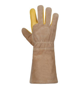 Gants de soudage en cuir à prix abordable, personnalisez votre logo, résistance à la chaleur, gants de sécurité personnalisés non rigides, imperméables - Product Image 2