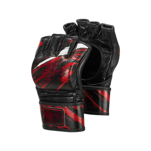 Gants de MMA bleus à demi-doigts en PU avec sangle de poignet réglable pour entraînement en salle de sport unisexe - Product Image 5