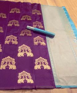 Rich Look Festival Wear Silk Saree with Zari Embroidery for a Traditional Touch Saree with Ruffle Accents for a Bollywood Vibe. - Product Image 3